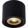Fedler LED black round spot ceiling lamp Lucide