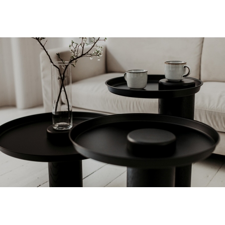 Tyk 50 black oak wooden tray coffee table Nordifra