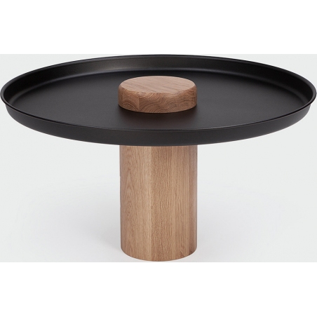Tyk 63 oak&amp;black wooden tray coffee table Nordifra