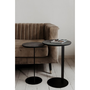 Oden 30 grey pietra round side table Nordifra