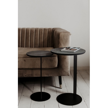 Oden 35 grey pietra round side table Nordifra