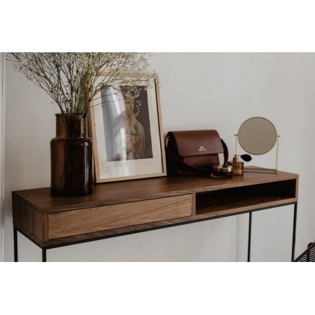 Stam 30 walnut console table with drawer Nordifra