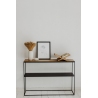 Stam 118 oak industrial console table with shelf Nordifra