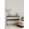 Stam 118 grey pietra industrial console table with shelf Nordifra