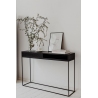 Stam 30 black oak console table with drawer Nordifra