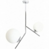 Gallia 50 white&amp;chromium glass balls semi flush ceiling light Aldex