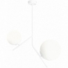 Gallia 50 white glass balls semi flush ceiling light Aldex