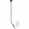 Gallia 95 white&amp;black glass ball semi flush ceiling light Aldex
