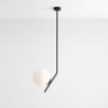 Gallia 95 white&black glass ball semi flush ceiling light Aldex