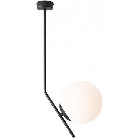 Gallia 64 white&amp;black glass ball semi flush ceiling light Aldex