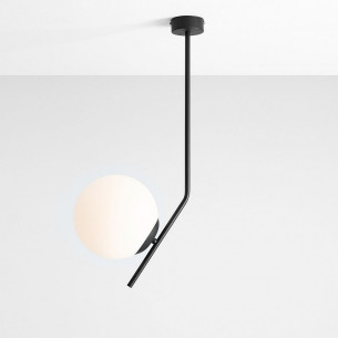 Gallia 64 white&black glass ball semi flush ceiling light Aldex