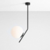 Gallia 64 white&black glass ball semi flush ceiling light Aldex