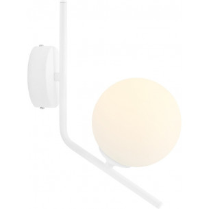 Gallia white glass ball wall lamp Aldex