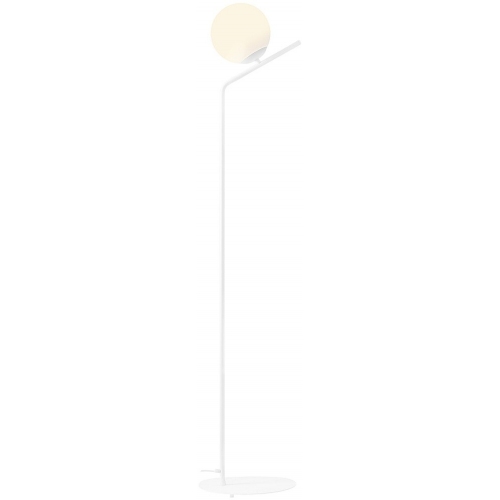 Gallia white glass ball floor lamp Aldex