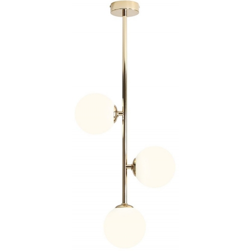 Libra gold glass balls semi flush ceiling light Aldex