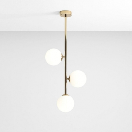 Libra gold glass balls semi flush ceiling light Aldex
