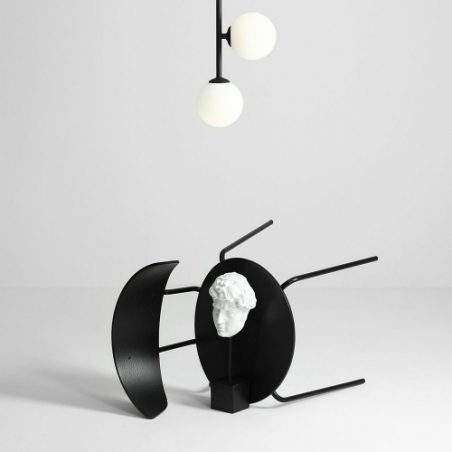 Stylowa Lampa sufitowa szklane kule Libra czarna Aldex do salonu i sypialni