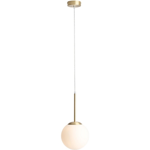 Bosso Mini 20 white&amp;brass glass ball pendant lamp Aldex