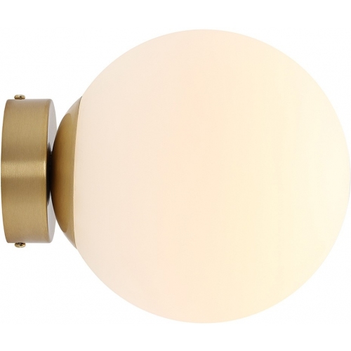 Ball Brass 20 white&amp;brass glass ball wall lamp Aldex