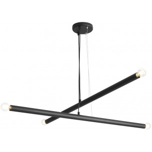 Lampa designerska wiszące tuby Tubo Black IV czarna Aldex