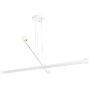 Lampa designerska wiszące tuby Tubo White IV biała Aldex