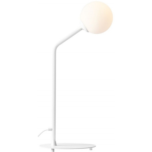 Pure White glass ball table lamp Aldex