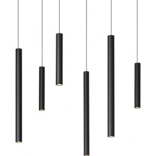 Lorenz VI Led black tubes pendant lamp Lucide