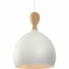 Dueodde 30 white&amp;wood scandinavian pendant lamp HaloDesign