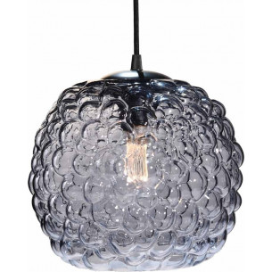 Designerska Lampa wisząca szklana kula dekoracyjna Grape 25cm szkło dymione HaloDesign do salonu, kuchni i jadalni