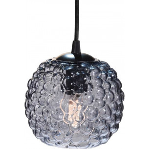 Grape 15cm smoked glass ball pendant lamp HaloDesign