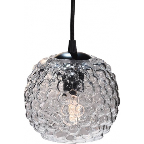 Designerska Lampa wisząca szklana kula dekoracyjna Grape 15cm przezroczysta HaloDesign do salonu, kuchni i jadalni