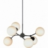Designerska Lampa wisząca szklane kule Atom Large VI czarny/opal HaloDesign do salonu, kuchni i jadalni