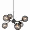 Designerska Lampa wisząca szklane kule Atom Mini VI czarny/szkło dymione HaloDesign do salonu, kuchni i jadalni