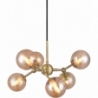 Atom Mini VI antique brass&amp;amber glass balls pendant lamp HaloDesign