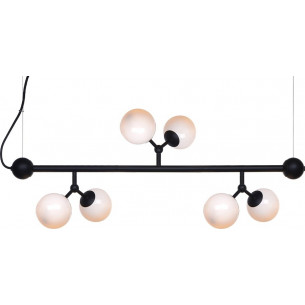 Atom Mini Horizontal VI black&amp;opal glass balls pendant lamp HaloDesign