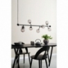 Atom Maxi Horizontal VIII black&amp;smoked glass glass balls pendant lamp HaloDesign