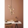 Atom Vertical VI antique brass&amp;amber glass balls pendant lamp HaloDesign