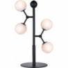 Stylowa Lampa stołowa szklane kule Atom czarny/opal HaloDesign do salonu na komodę