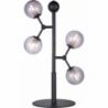 Stylowa Lampa stołowa szklane kule Atom czarny/szkło dymione HaloDesign do salonu na komodę