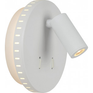 Bentjer Led white wall lamp with switch Lucide