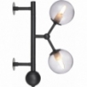 Atom black&amp;smoked glass glass balls wall lamp HaloDesign