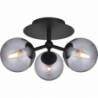 Atom Trio black&amp;smoked glass glass balls ceiling lamp HaloDesign