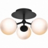 Atom Trio black&amp;opal glass balls ceiling lamp HaloDesign