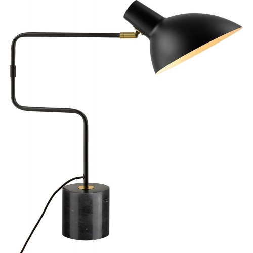 Stylowa Lampa na biurko Metropole Deluxe czarna HaloDesign do gabinetu