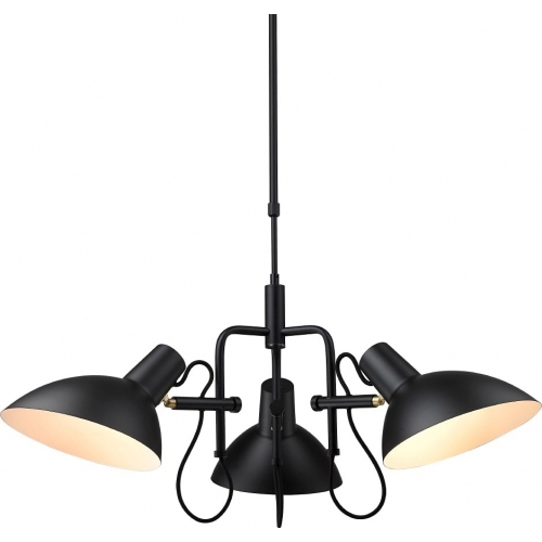 Lampa wisząca designerska Metropole 73cm czarna HaloDesign do salonu, kuchni i jadalni