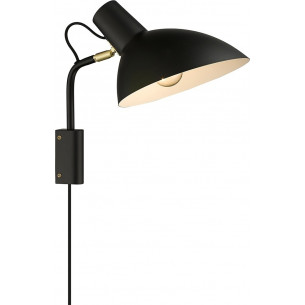 Metropole black adjustable wall lamp with cable HaloDesign