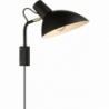Metropole black adjustable wall lamp with cable HaloDesign