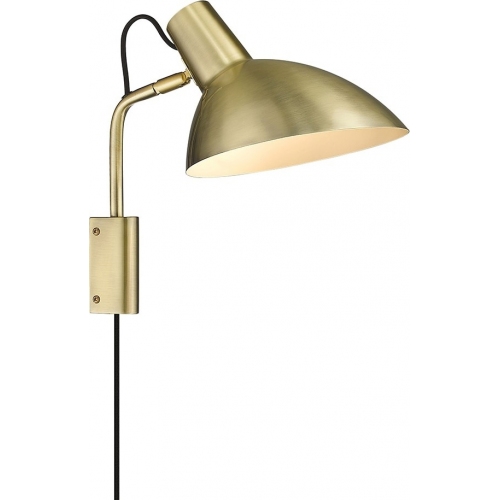 Metropole brass adjustable wall lamp with cable HaloDesign