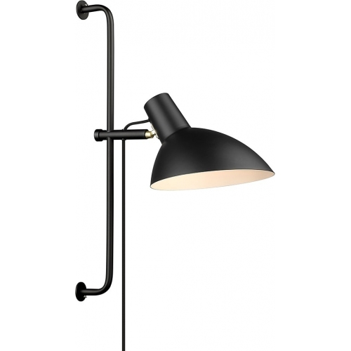 Metropole Grande black adjustable wall lamp with cable HaloDesign