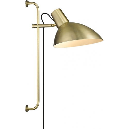 Metropole Grande brass adjustable wall lamp with cable HaloDesign